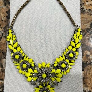 Yellow Floral Statement Necklace
